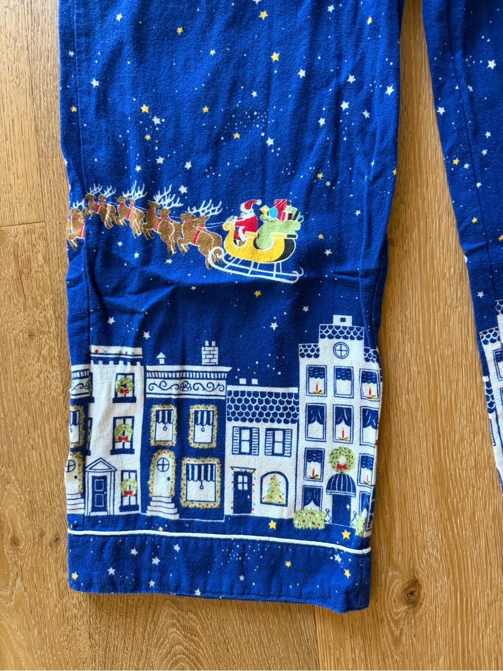 NICK & NORA Starry Night Before Christmas Pajamas Flannel Set XXL - Picture 6 of 9